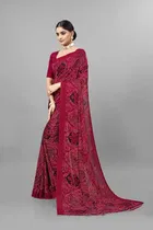 Georgette Printed Saree for Women 