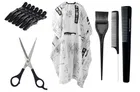 Plastic 6 Pcs Hair Care Comb Set (Black, Set of 1)