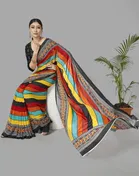 Georgette Printed Saree for Women 