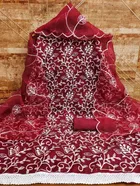 Organza Unstitched Dress Material for Women 