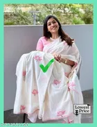 Soft Linen Cotton Saree for Women 
