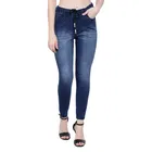 Cotton Blend Jeans for Women, Blue 