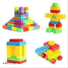 Plastic 60 Pcs Block Toys Set for Kids (Muticolor, Set of 1)