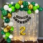 Jungle Theme 2nd Birthday Balloon Decoration Kit , Multicolor, Pack Of 67