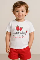 Cotton Blend Printed Clothing Set for Boys 