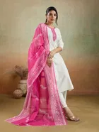 Rayon Printed Kurta with Pant & Dupatta for Women 