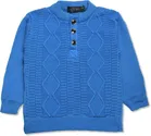 Woolen Self Design Clothing Set for Boys, Blue 