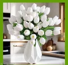 Artificial Tulip Lily Flower Sticks for Women, Pack of 5 