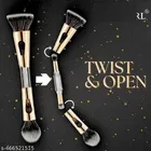 4 in 1 Essential Make Up Brush Kit Includes Foundation Brush, Powder Brush, Eyeshadow Blending Brush, Flat Brush | Compact Design | Travel Friendly | Soft Bristles For Women.