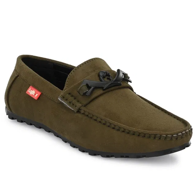 Loafers for Men (Olive, 7)