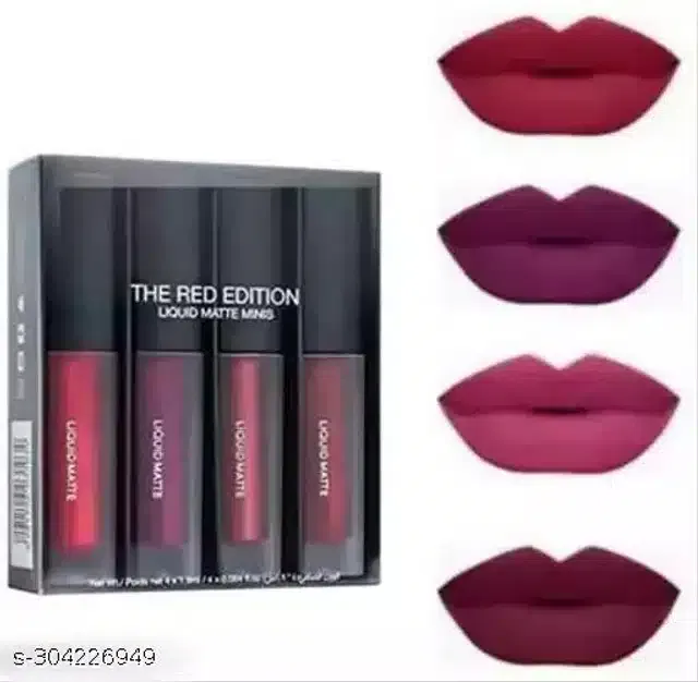 Lipsticks for Girls & Women (Multicolor, Pack of 4)