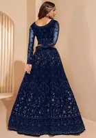 Net Embroidred Semi Stiched Lehenga Choli for Women 