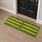 Status PP Anti Slip Doormat 38x58cm Light Green Pack of 2