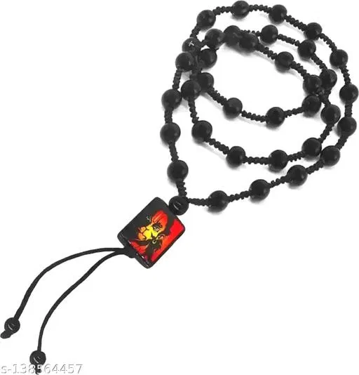 Silk Dori Chain Hanuman Black Chain for Men (Black)