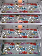 PVC Fridge Top Cover with 4 Pcs Shelf Mat 