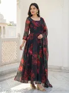 Georgette Printed anarkali Gown for Women 
