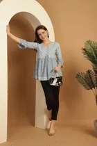 Cotton Printed Top for Women 