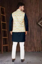 Solid Show Button Koti for Men 