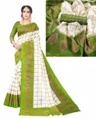 कानूड़ा प्रिंट्स फैंसी विमेंस मैसूर आर्ट सिल्क प्रिंटेड साड़ी 