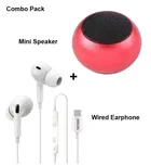 Combo: Tecsox Wired Earphones & Mini Speaker
