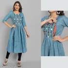 Botanical Embroidered Maternity Kurti 
