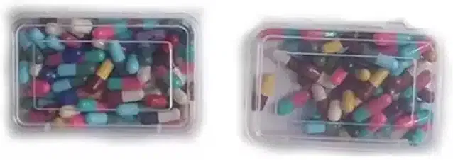 Plastic Pills Containers (Multicolor, Pack of 2)
