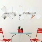 Acrylic Square Shaped Wall Mirror Stickers 