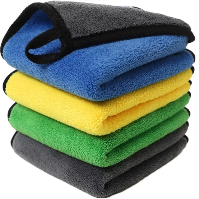 Microfiber Car Cloth & Towels (Multicolour, 30x40 cm) (Pack of 4)