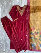 Georgette Embroidered Kurta Set for Women 