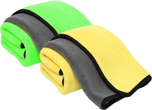 Microfiber Cleaning Cloth for Car (Multicolor, 30x40 cm) (Pack of 2)