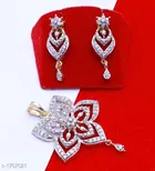 Alloy Pendant with Earrings for Women 