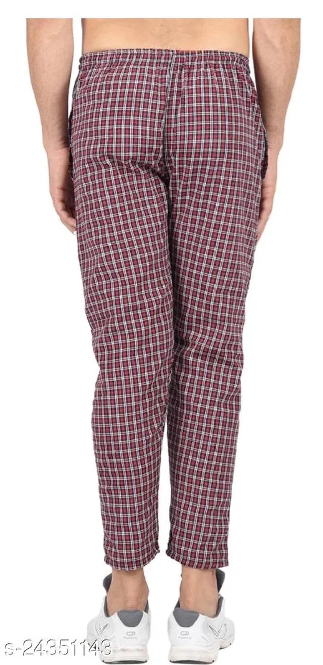 Cotton Blend Trouser for Mens (Maroon, 40)