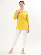 Casual Regular Sleeves Embroidered Short Kurti 