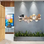 Acrylic Hexagon Shaped Wall Mirror Stickers 