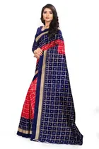 Art Silk Bandhani Saree for Women 