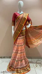 Kota Doria Cotton Saree for Women 