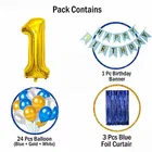 1st Happy Birthday Balloon Decoration Kit, Blue, Set of 1