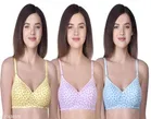 Cotton Blend Printed Padded Bra for Women 