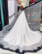 Georgette Applique Saree for Women 