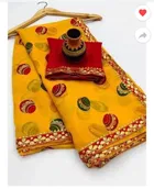 Georgette Printed Saree for Women 