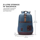 Gear Classic 6, 31L Water Resistant Anti Theft Faux Leather Laptop Backpack for Men & Women, Teal Brown