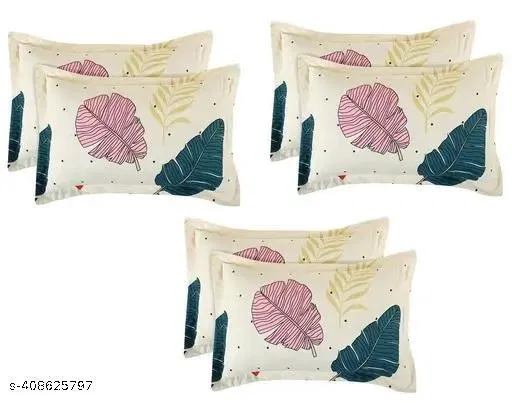 Cotton Pillow Covers (Multicolor, 18x28 inches) (Pack of 6)