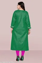 Satin Silk Printed Kurti for Women 