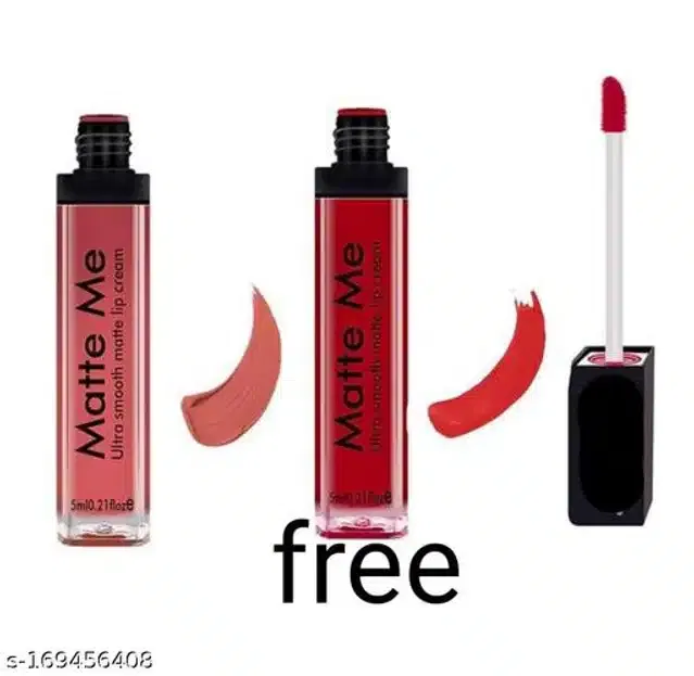 Matte Me Liquid Lipsticks (Nude & Red, Pack of 2)