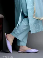 Solid Patent Leather Mules for Women 