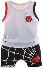 Hosiery Cotton Printed Clothing Set for Kids, White 