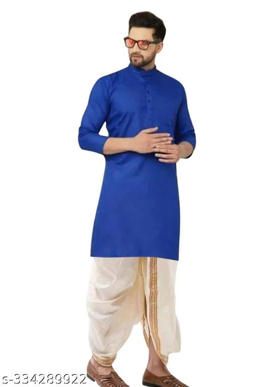 Kurta for Men (Blue, L)