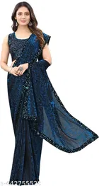 Lycra Sequence Saree for Women 