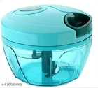 Plastic Manual Vegetables & Fruits Chopper (Blue, 350 ml)