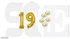 7 Pcs 19 Number Foil, Golden, Set of 1